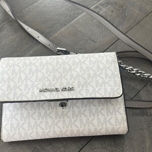Michael Kors Metallic Silver Crossbody Bag